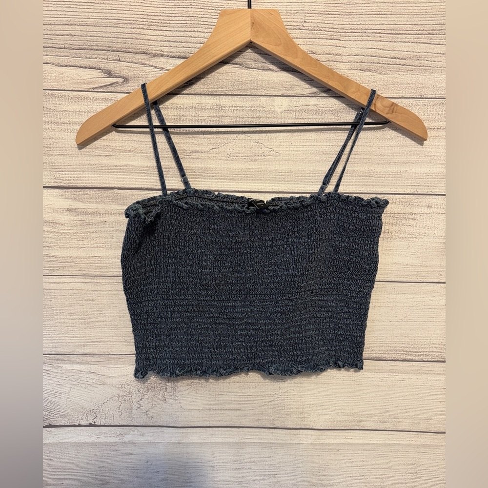 Women's Jean Knit Crop Top